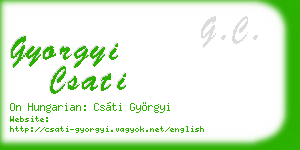 gyorgyi csati business card