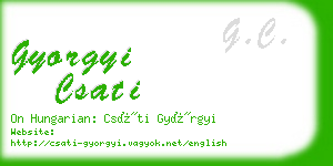 gyorgyi csati business card